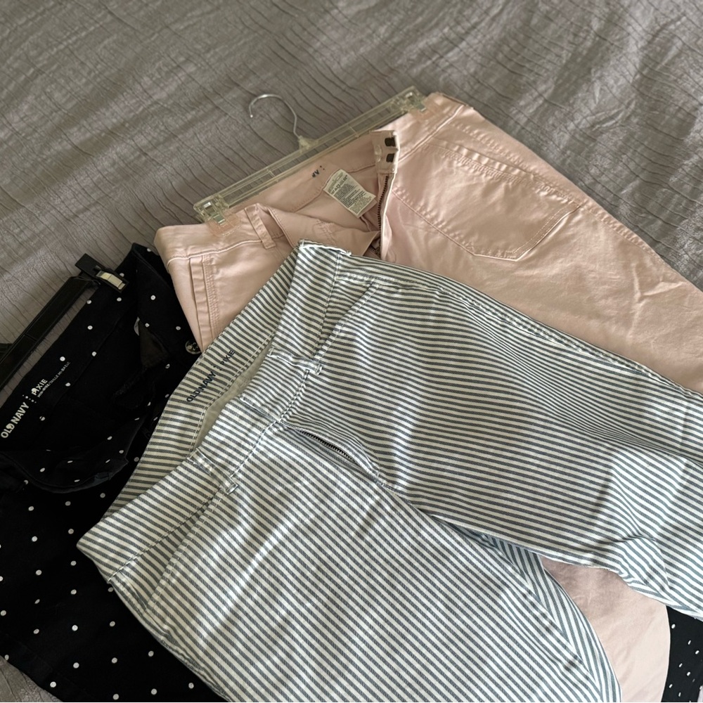 Old Navy Blue and White Striped Shirt